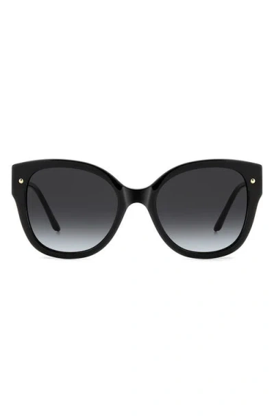 Carolina Herrera 55mm Gradient Butterfly Sunglasses In Black/dark Grey Sf