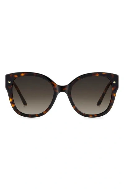 Carolina Herrera 55mm Gradient Butterfly Sunglasses In Brown