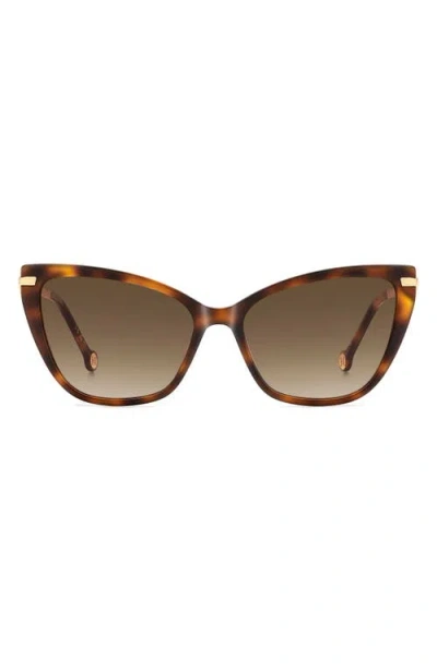CAROLINA HERRERA CAROLINA HERRERA 55MM GRADIENT RECTANGULAR SUNGLASSES