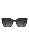 Carolina Herrera 55mm Gradient Rectangular Sunglasses