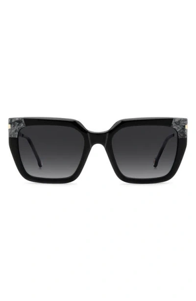 Carolina Herrera 55mm Rectangular Sunglasses In Black