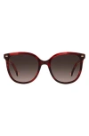 Carolina Herrera Full Frame Sunglasses In Burgundy/brown Gradient
