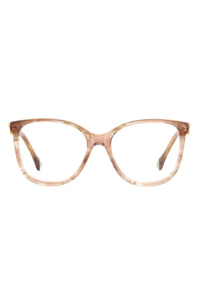 Carolina Herrera 55mm Square Optical Glasses In Brown