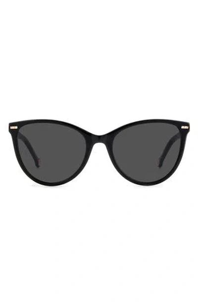 Carolina Herrera 57mm Cat Eye Sunglasses In Black