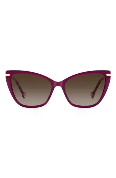 Carolina Herrera 57mm Cat Eye Sunglasses In Pink