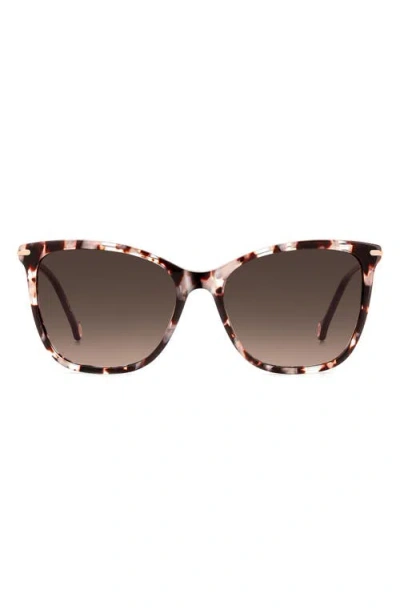 Carolina Herrera 57mm Rectangular Gradient Sunglasses In Brown