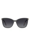 Carolina Herrera 57mm Rectangular Gradient Sunglasses In Gray