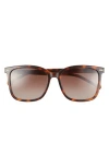 Carolina Herrera 57mm Square Sunglasses In Havana Ivory