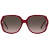 Carolina Herrera 58mm Square Sunglasses In Red