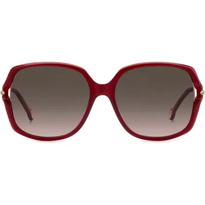 Carolina Herrera 58mm Square Sunglasses In Red