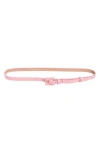 Carolina Herrera '90s Patent Leather Belt In Slipper Pink