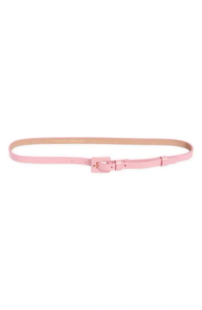 Carolina Herrera '90s Patent Leather Belt In Slipper Pink