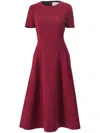 Carolina Herrera A-line Midi Dress In Red