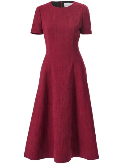 Carolina Herrera A-line Midi Dress In Red