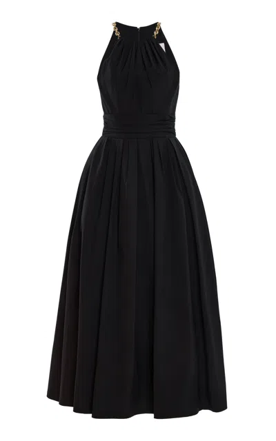 Carolina Herrera A-line Stretch-cotton Halter Dress