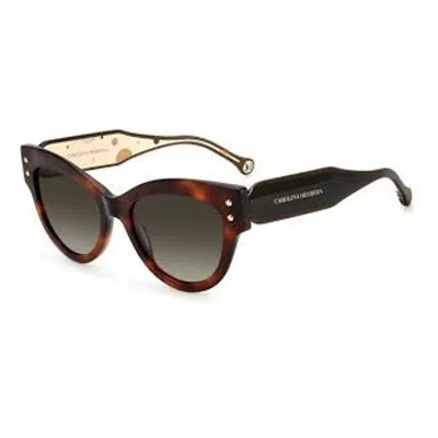 Carolina Herrera Bicolor Acetate Sunglasses In Brown