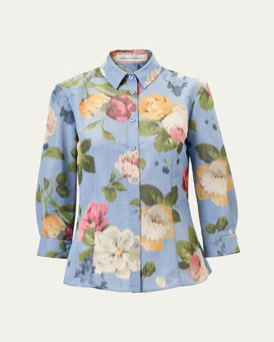 Carolina Herrera Ana Floral Button-down Shirt In Multi