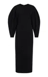 Carolina Herrera Arc-sleeve Ponte Dress In Black