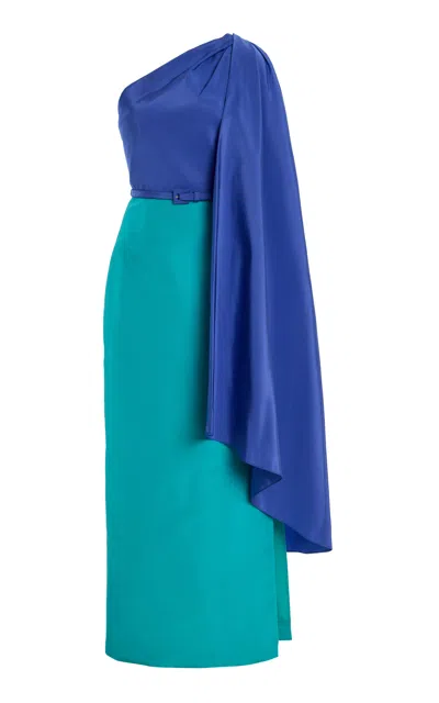 Carolina Herrera Asymmetric Silk-faille Dress
