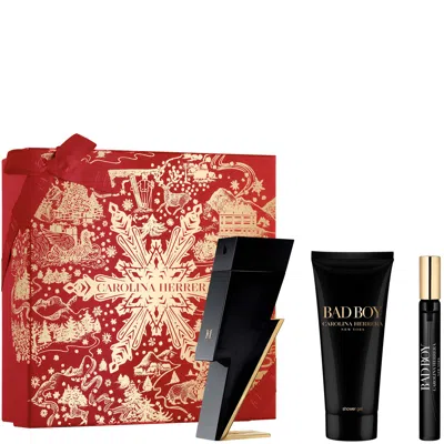 Carolina Herrera Bad Boy Eau De Toilette 100 ml And 10ml Gift Set In White