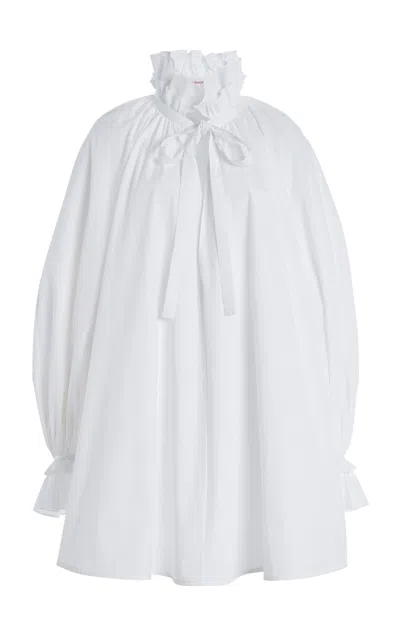 Carolina Herrera Balloon-sleeve Wool Top In White