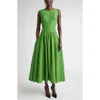 Carolina Herrera Sleeveless Cotton-blend Faille Maxi Dress