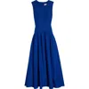 Carolina Herrera Bateau Neck Faille Dress In Ultramarine