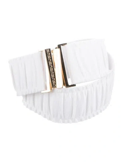 Pre-owned Carolina Herrera Belt In White