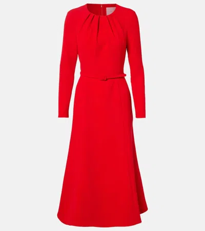 Carolina Herrera Belted Georgette Midi Dress