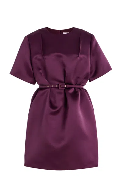 Carolina Herrera Belted Mini Dress In Purple
