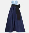 Carolina Herrera Belted Silk Bustier Gown