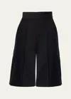 Carolina Herrera Bermuda Wool Shorts In Black