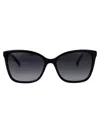 Carolina Herrera Her 56mm Gradient Rectangular Sunglasses In Black