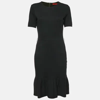 Carolina Herrera Black Jersey Flared Short Dress
