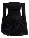 Carolina Herrera Off-shoulder Dress Featuring Structured Silhouette In Black