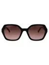Carolina Herrera Her Geometric-frame Sunglasses In Black
