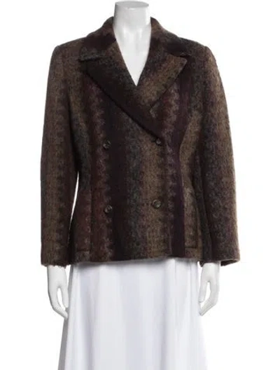 Pre-owned Carolina Herrera Blazer In Brown