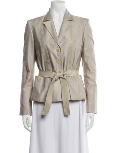Pre-owned Carolina Herrera Blazer In Neutrals