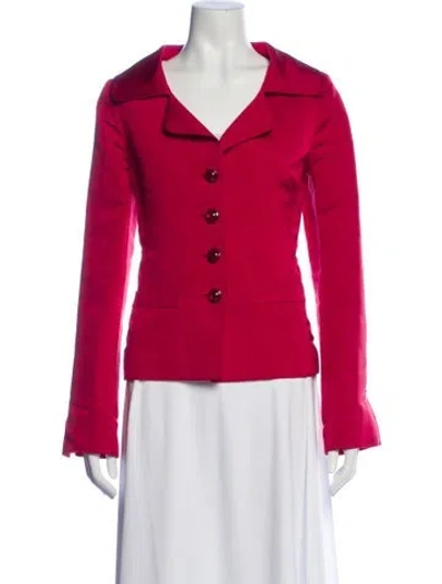 Pre-owned Carolina Herrera Blazer In Red