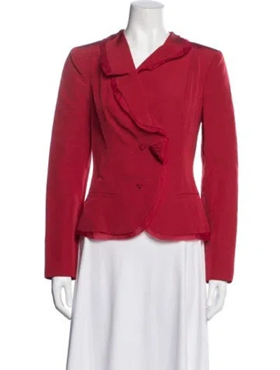 Pre-owned Carolina Herrera Blazer In Red