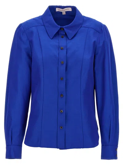 Carolina Herrera Blue Cotton Women's Blouse