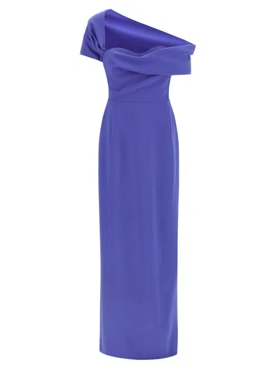 Carolina Herrera Blue Polyester Long Women's Dress