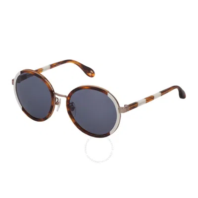Carolina Herrera Blue Round Ladies Sunglasses Shn050m 097b 53 In Brown