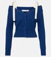 Carolina Herrera Bow-detail Cotton And Wool Cardigan