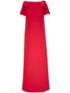 CAROLINA HERRERA BOW-DETAIL LONG DRESS