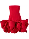 Carolina Herrera Bow-detailed Silk Midi Dress In Red