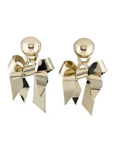 Pre-owned Carolina Herrera Bow Drop Earrings In Multi