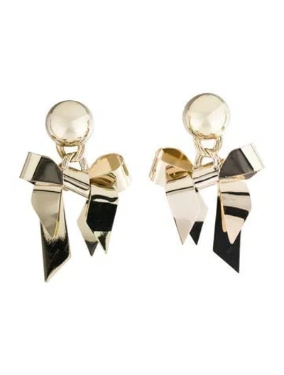 Pre-owned Carolina Herrera Bow Drop Earrings In Multicolor
