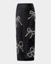 Carolina Herrera Bow Embellished Tulle Midi Skirt