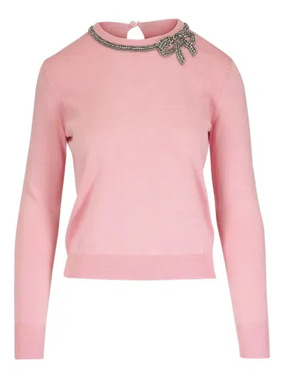 CAROLINA HERRERA BOW-EMBELLISHED TOP